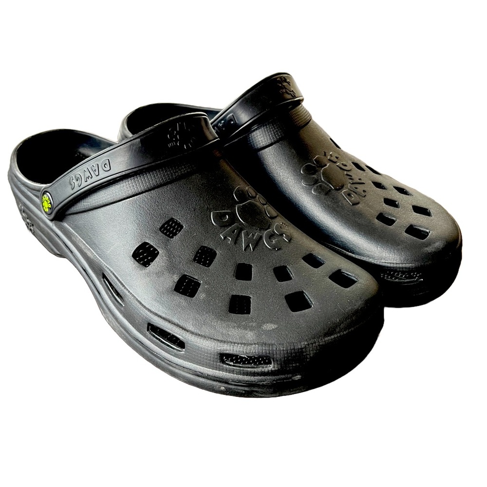 Mens Dawgs black clogs size 13